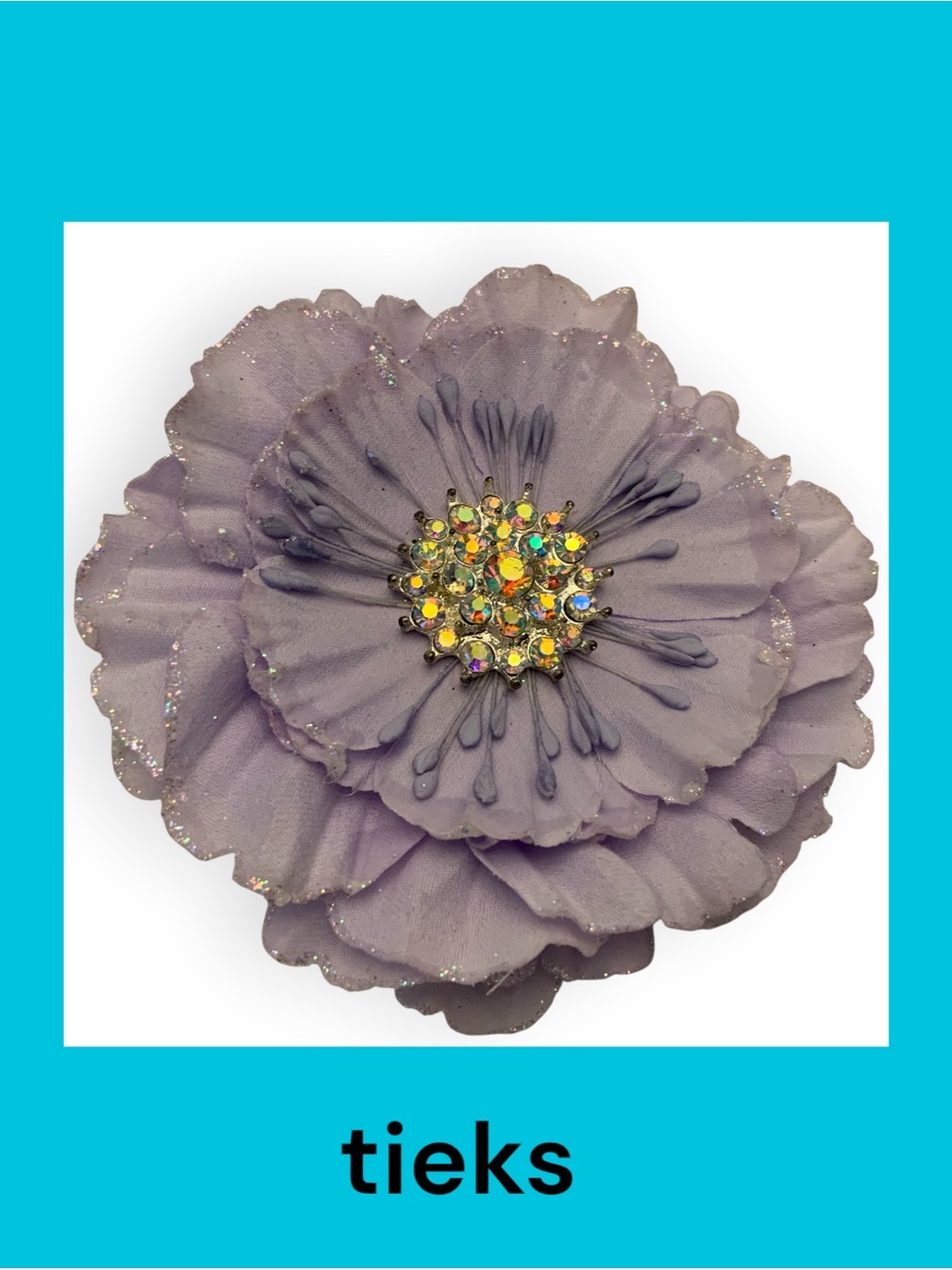 Tieks Flower with Iridescent Crystal Center